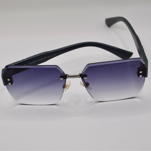 Gucci Women’s Rimless Sunglasses | Silver & Grey-Blue Gradient | New | No Box main image 10